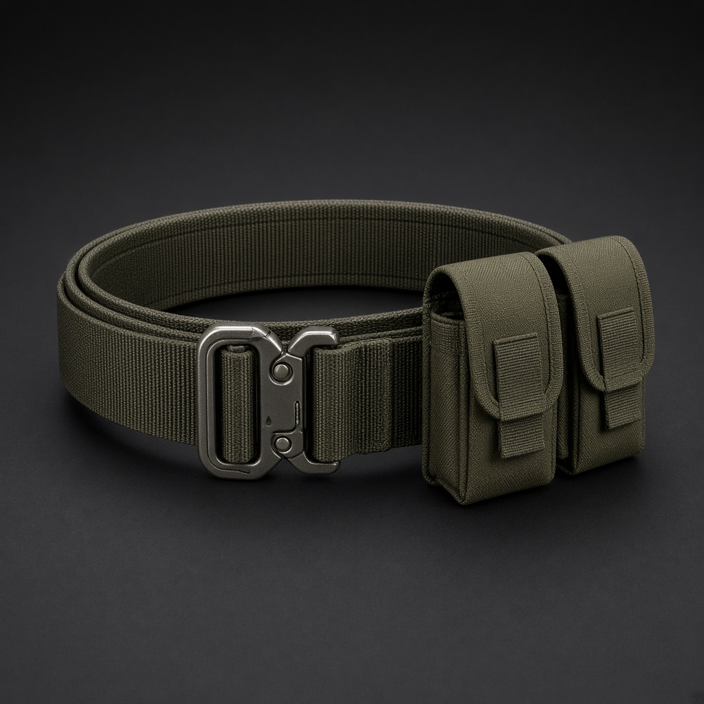 Brass Buckle Leather Belt
