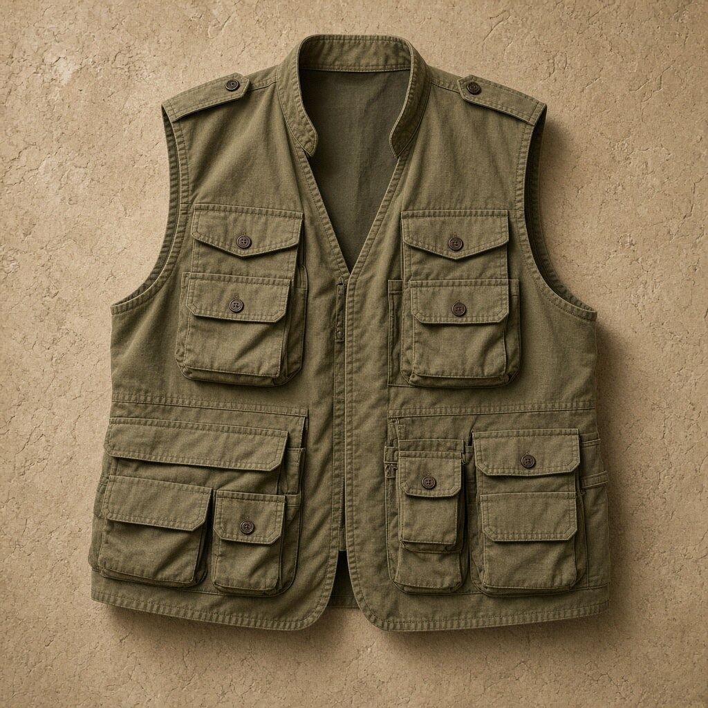 Canvas Utility Safari Vest