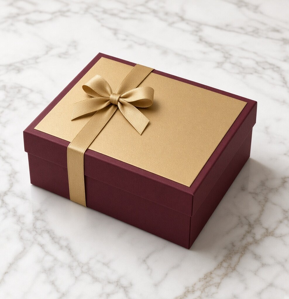 Gold Lid Favor Box