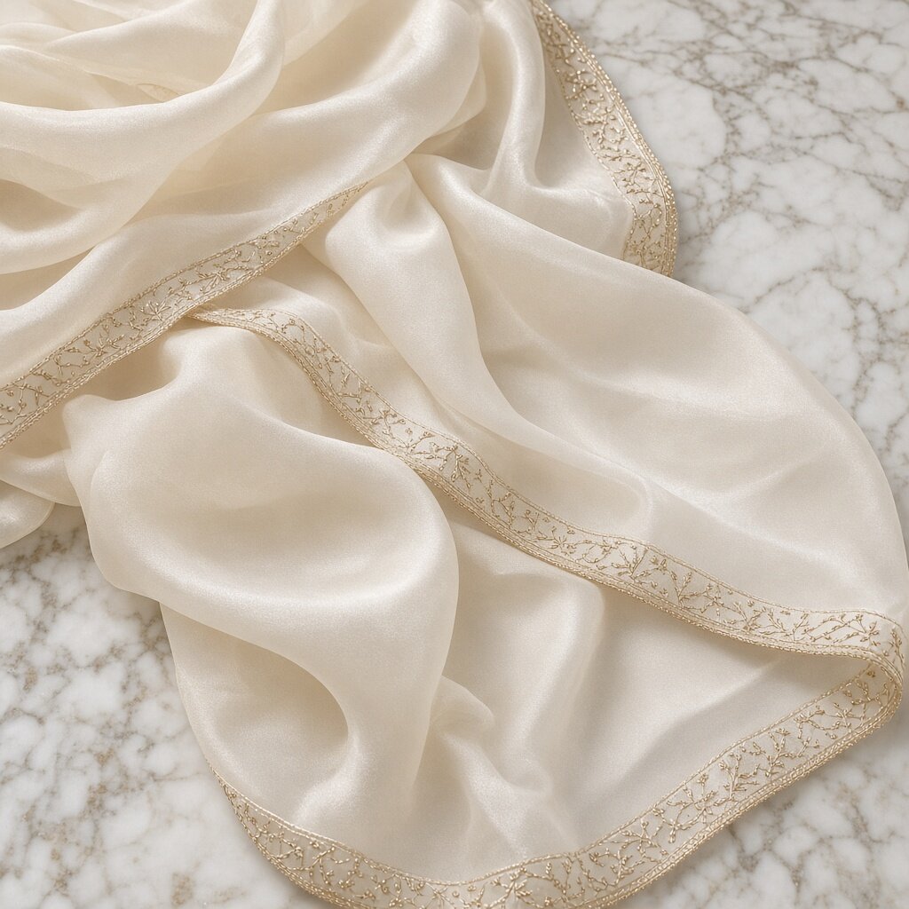Ivory Silk Dupatta