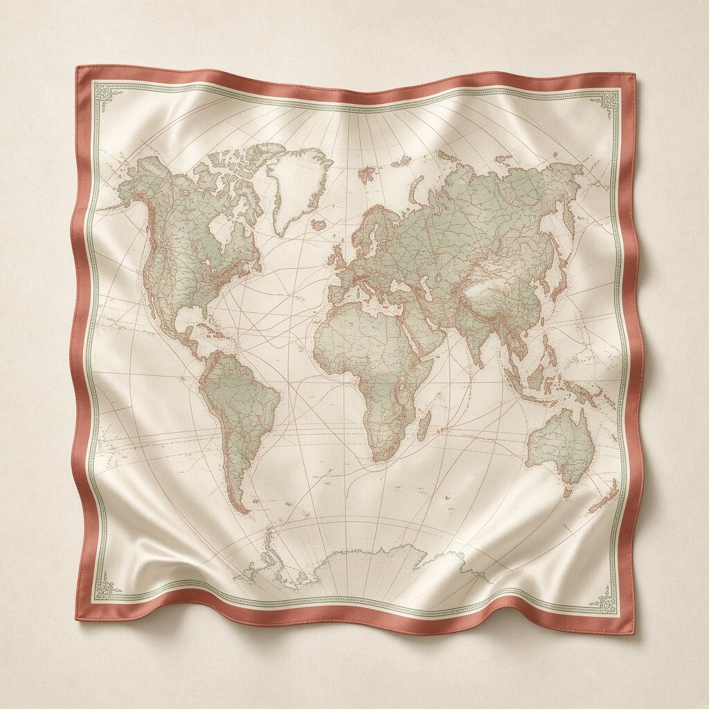 Square Atlas Silk Scarf