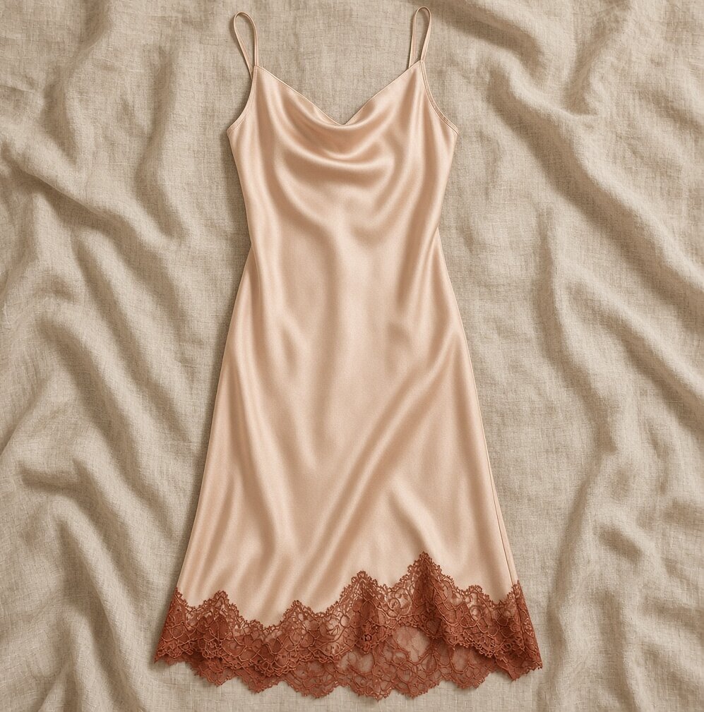 Terracotta Lace Hem Slip