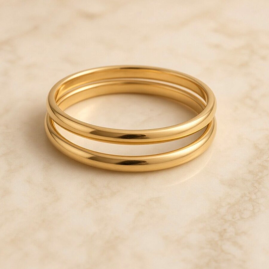 Diamond-Cut Bangle Duo