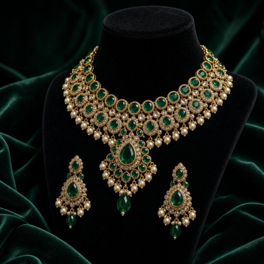 Emerald Kundan Necklace