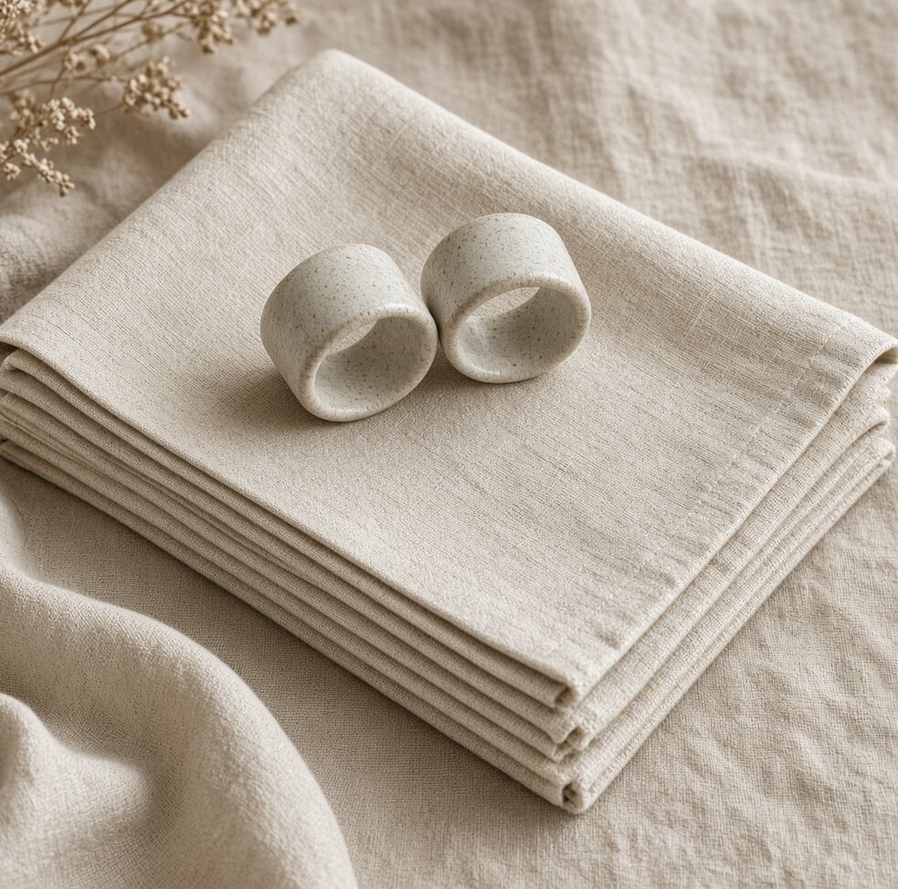 Ivory Linen Table Runner