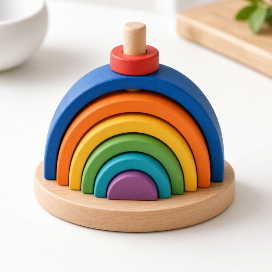 Rainbow Stacking Rings