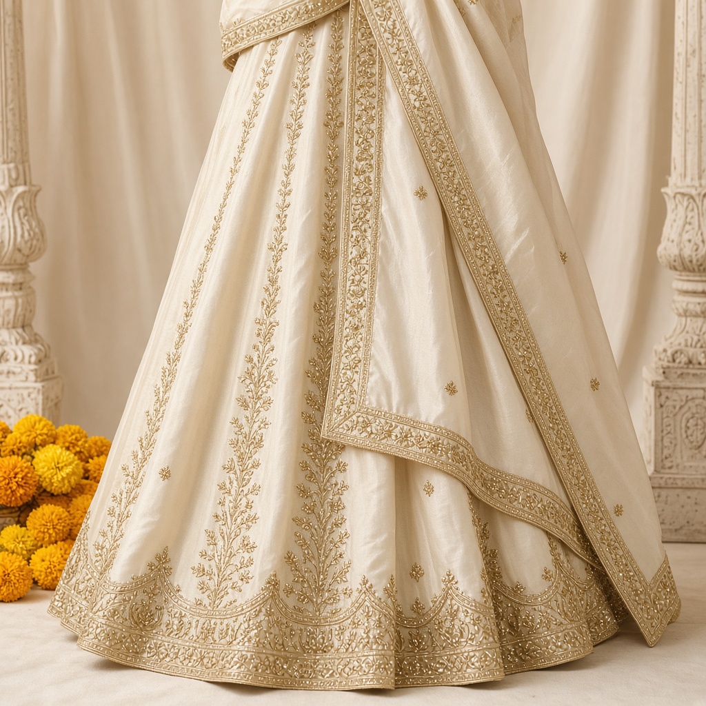Ivory Mandap Editorial Lehenga