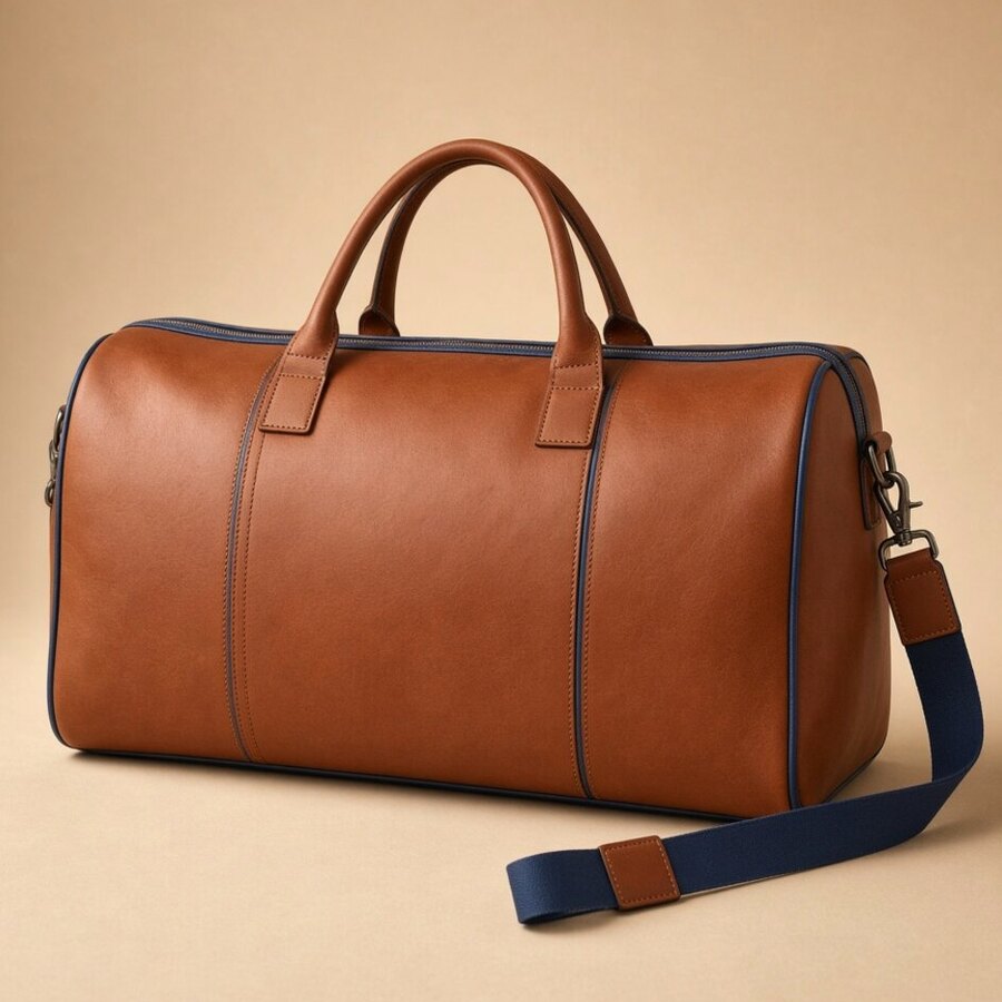 Leather Weekender Cognac