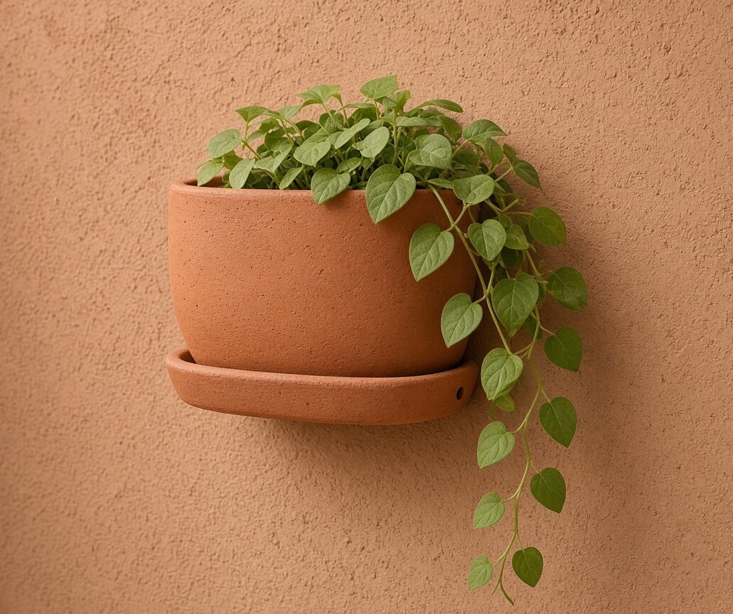 Glazed Ceramic Pocket Planter