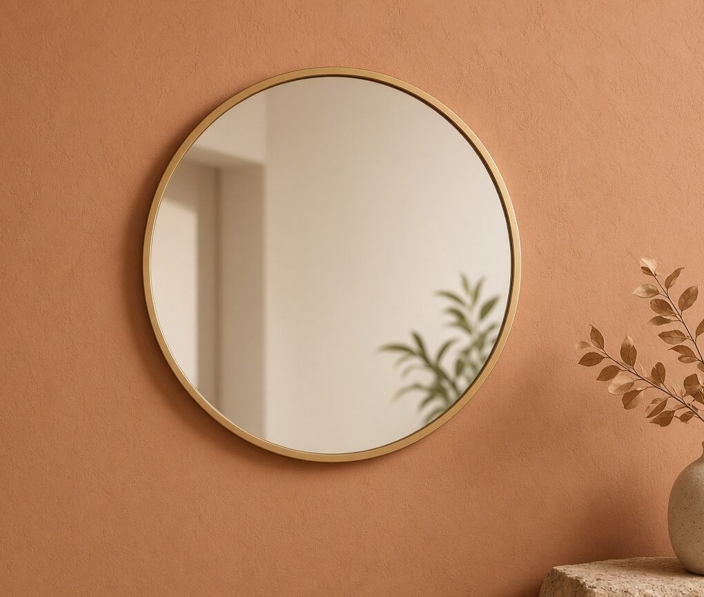 Oval Brass Mirror