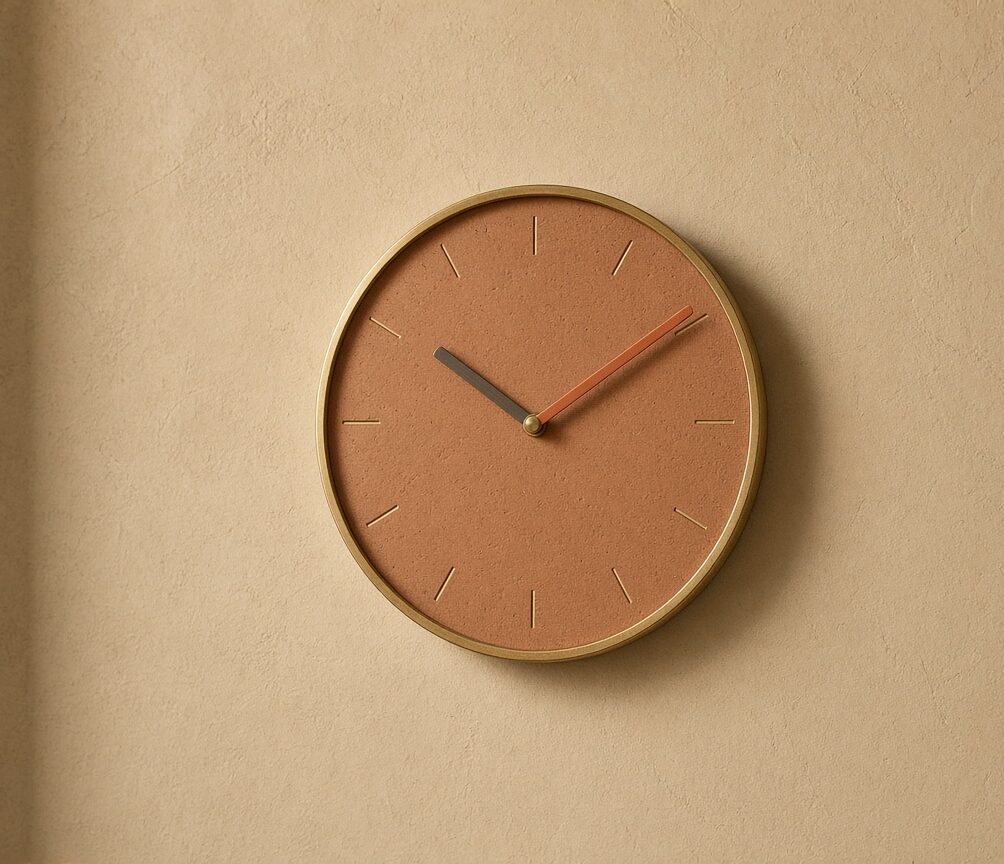 Terracotta Hand Clock