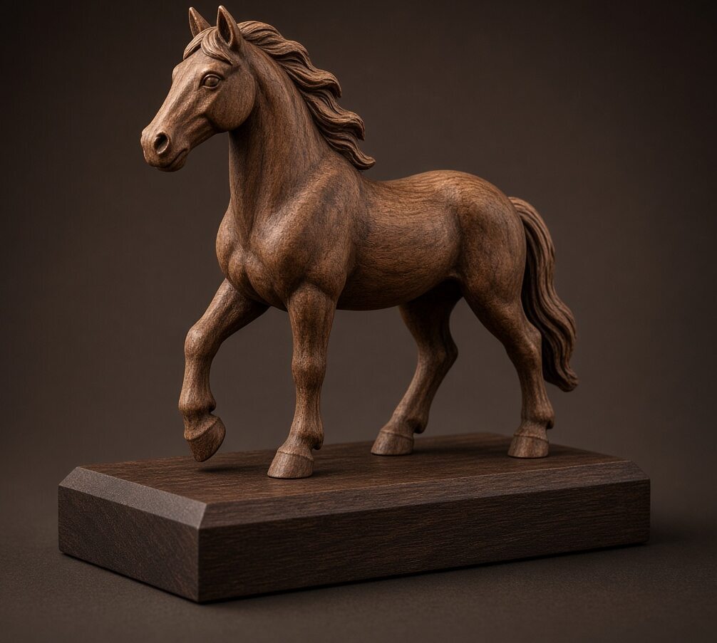 Carved Horse Figurine