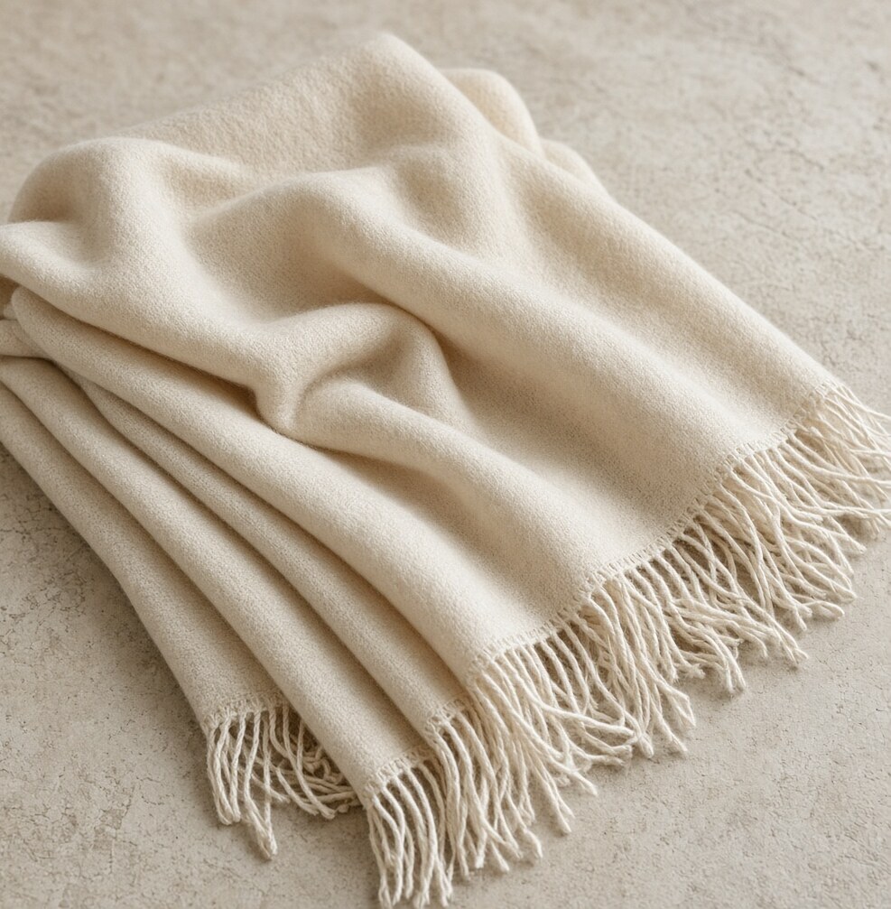 Cream Pashmina Evening Wrap