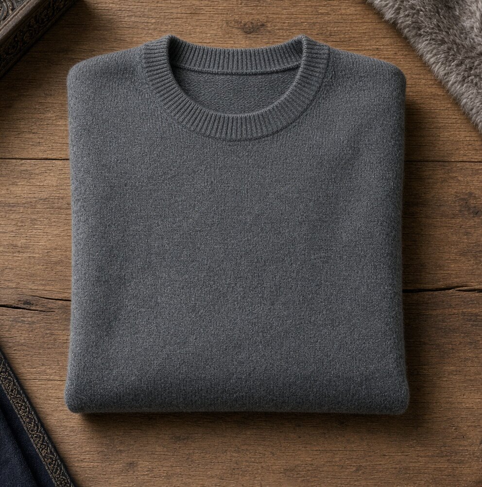 Heather Merino Crew Sweater