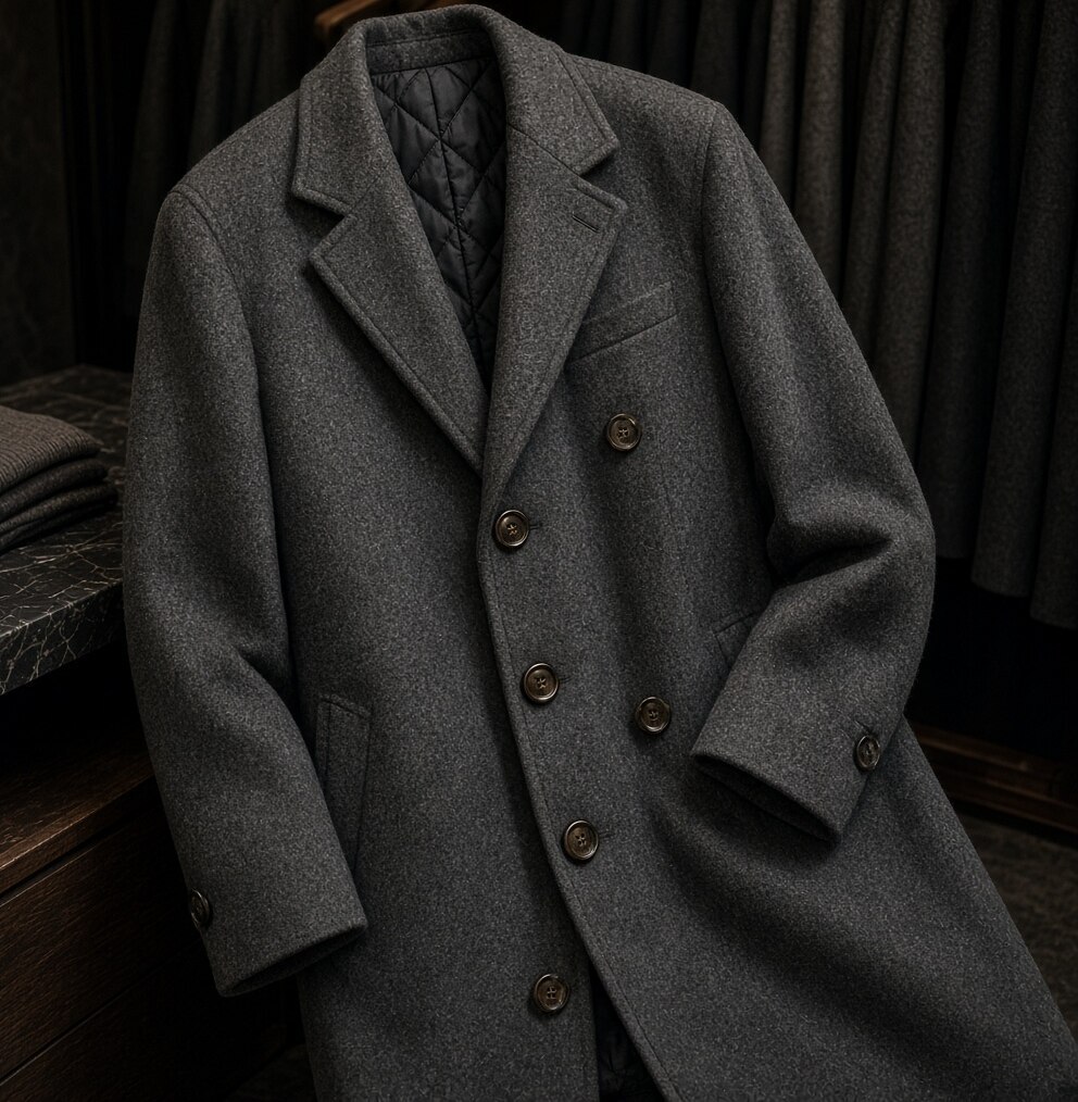 Slate Wool Car Coat